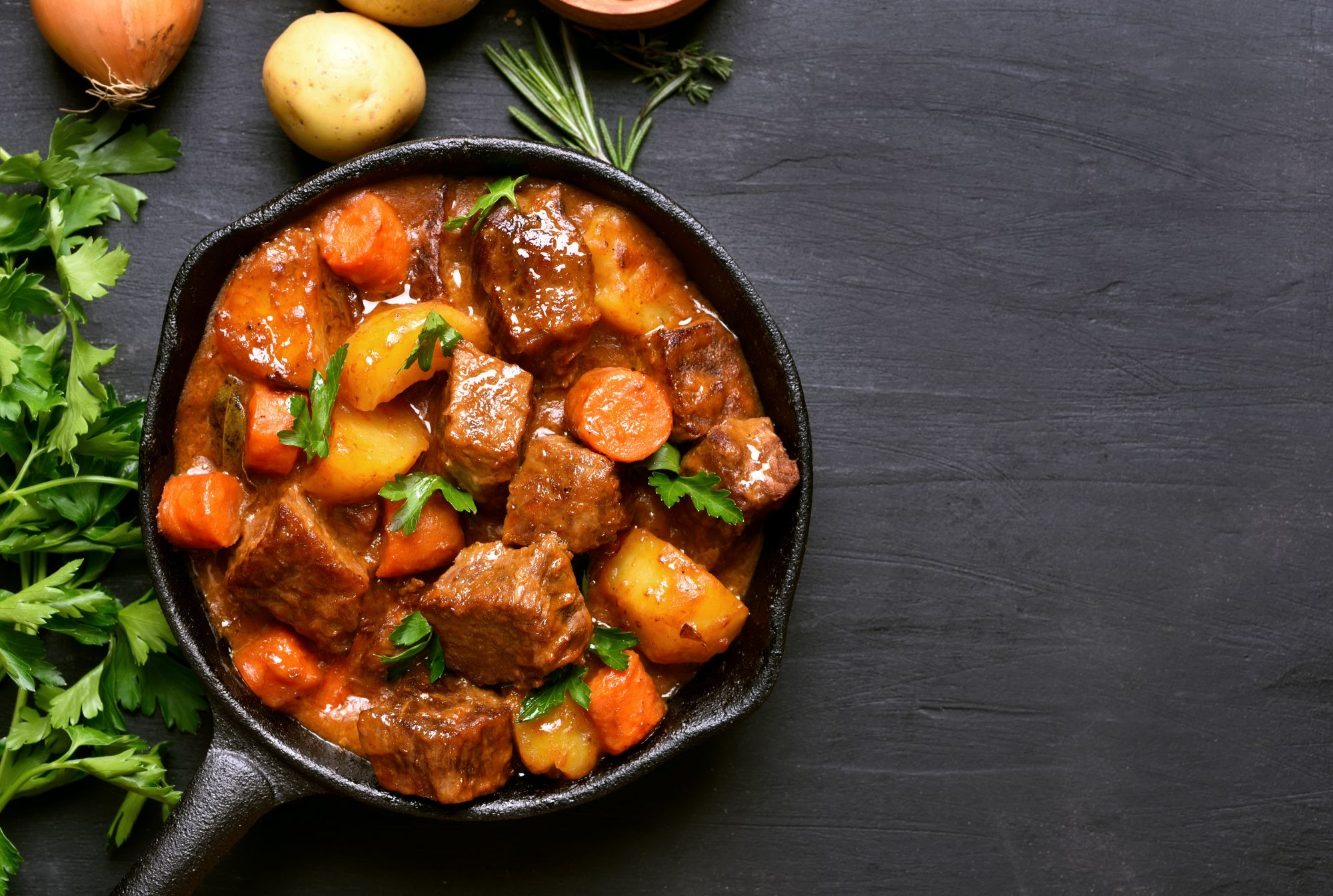 Carne guisada com batata