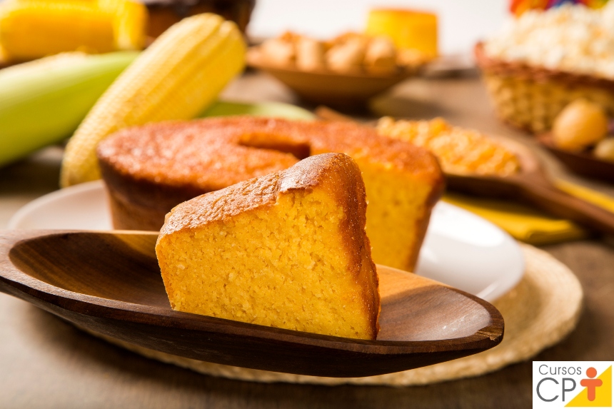 bolo de milho para o cafe da manha